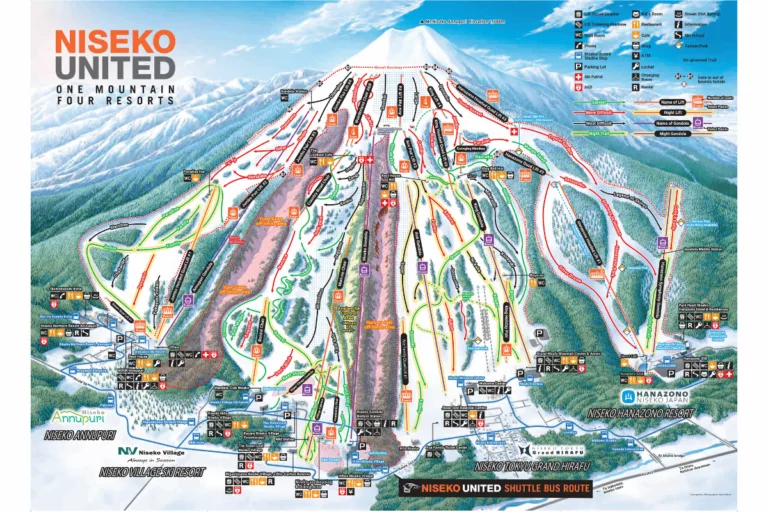 แผนที่สกีรีสอร์ทนิเซโกะ (Niseko)
