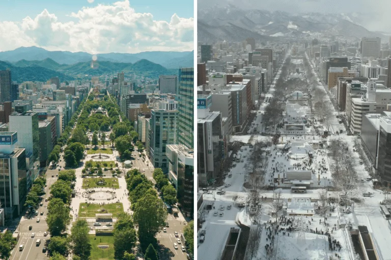 สวนโอโดริ เมืองซัปโปโรประเทศญี่ปุ่น