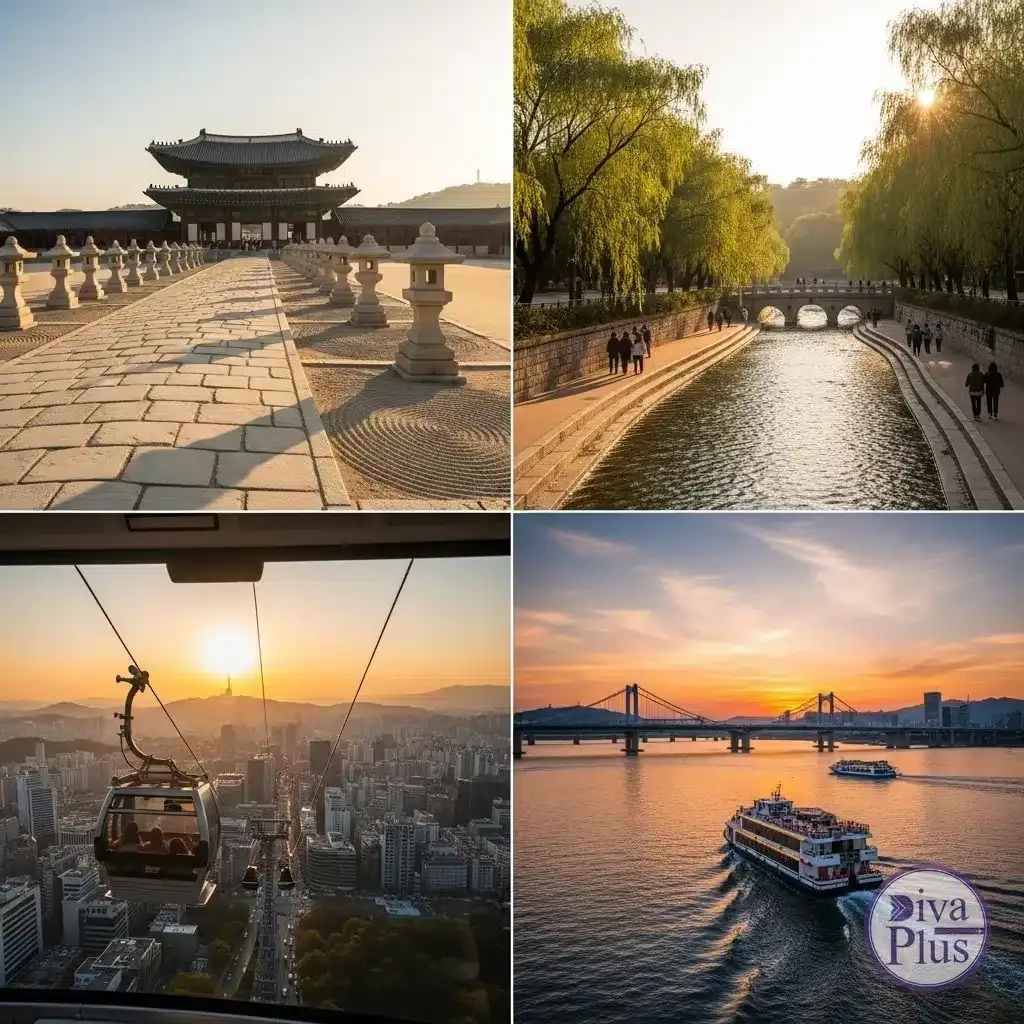 สถานที่ท่องเที่ยวโซลที่เดินสบาย พระราชวัง คลองชองเกชอน N Seoul Tower ล่องเรือ