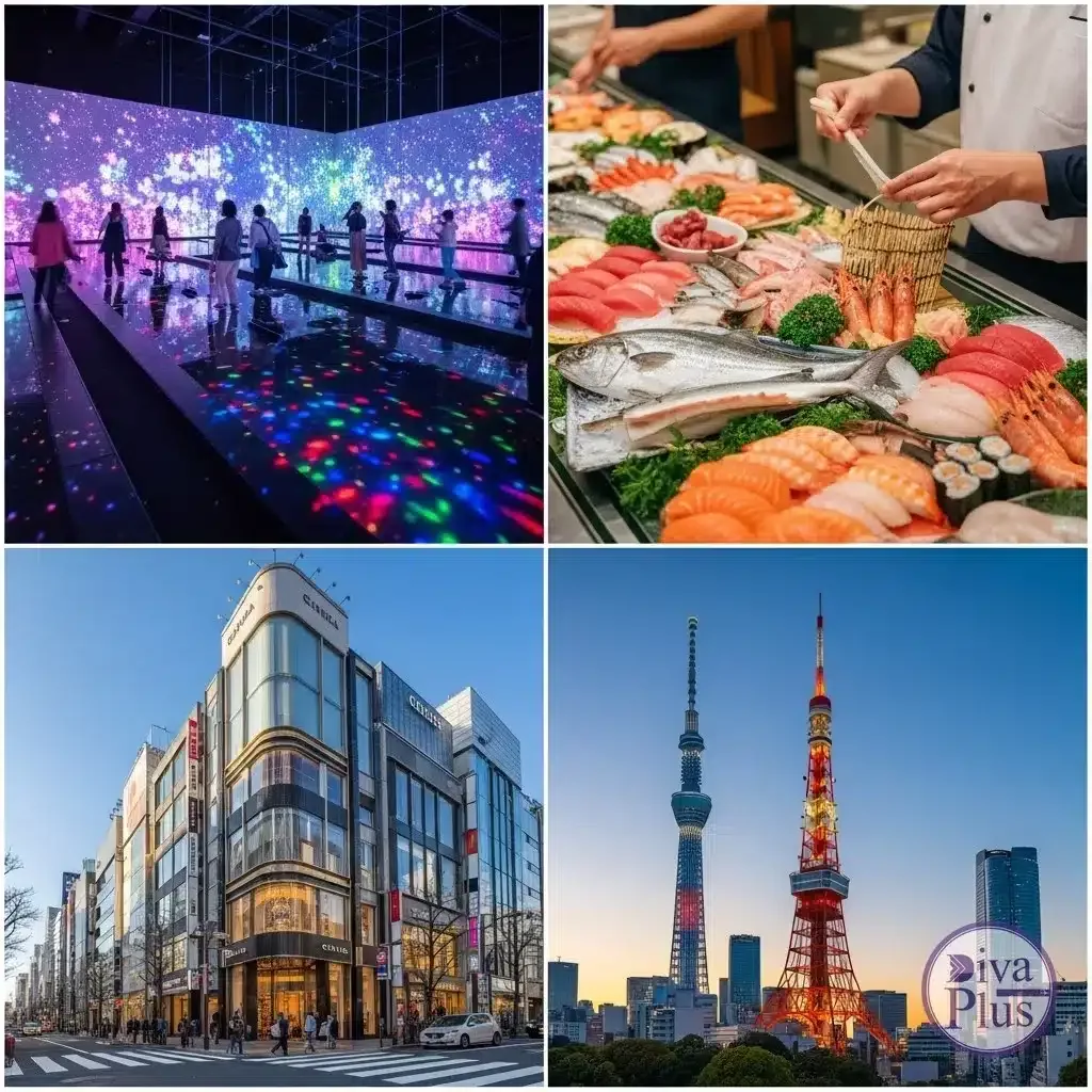 กิจกรรมวันที่ 3 teamLab Toyosu Ginza Tokyo Tower