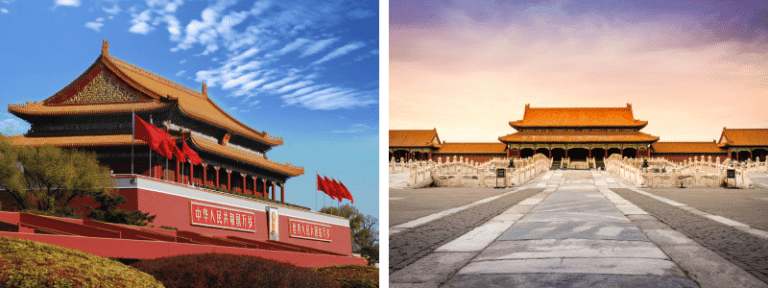 จตุรัสเทียนอันเหมิน (Tiananmen Square), พระราชวังต้องห้าม (Forbidden City)