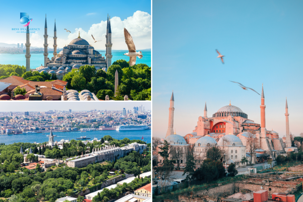 อิสตันบูล (Istanbul),พระราชวังโทพคาปี (Topkapi Palace), สุเหร่าโซเฟีย (Hagia Sophia), มัสยิดสีน้ำเงิน (Blue Mosque)