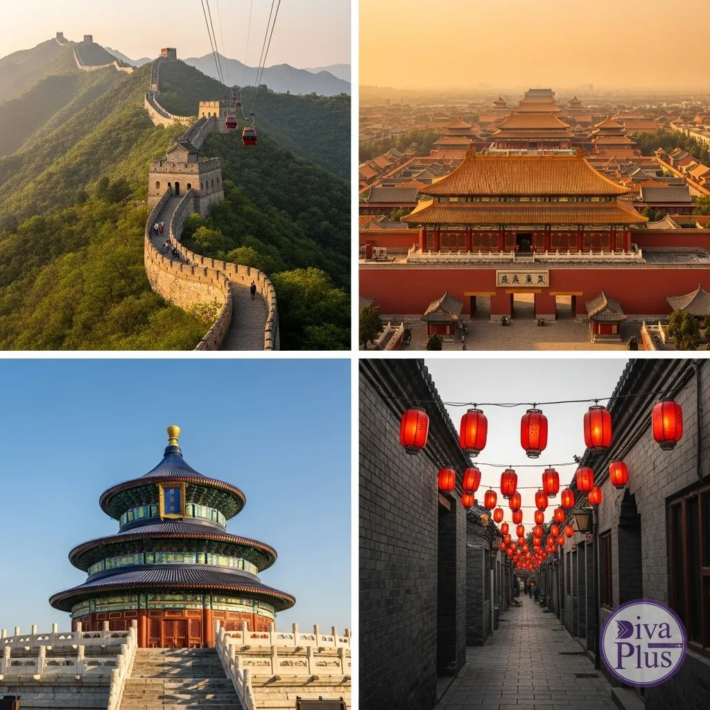 สถานที่ท่องเที่ยวปักกิ่ง กำแพงเมืองจีน พระราชวังต้องห้าม จัตุรัสเทียนอันเหมิน วัดสวรรค์