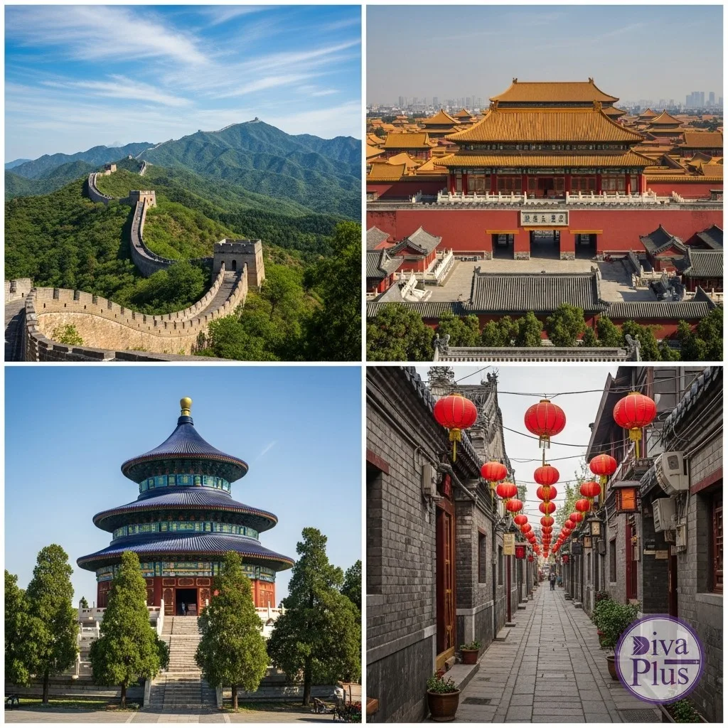 สถานที่ท่องเที่ยวปักกิ่ง กำแพงเมืองจีน พระราชวังต้องห้าม วัดสวรรค์ หูท่ง