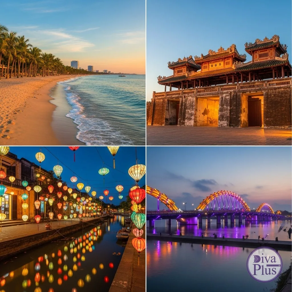 เส้นทางทัวร์ดานัง-เว้-ฮอยอัน ชายหาด พระราชวัง โคมไฟ