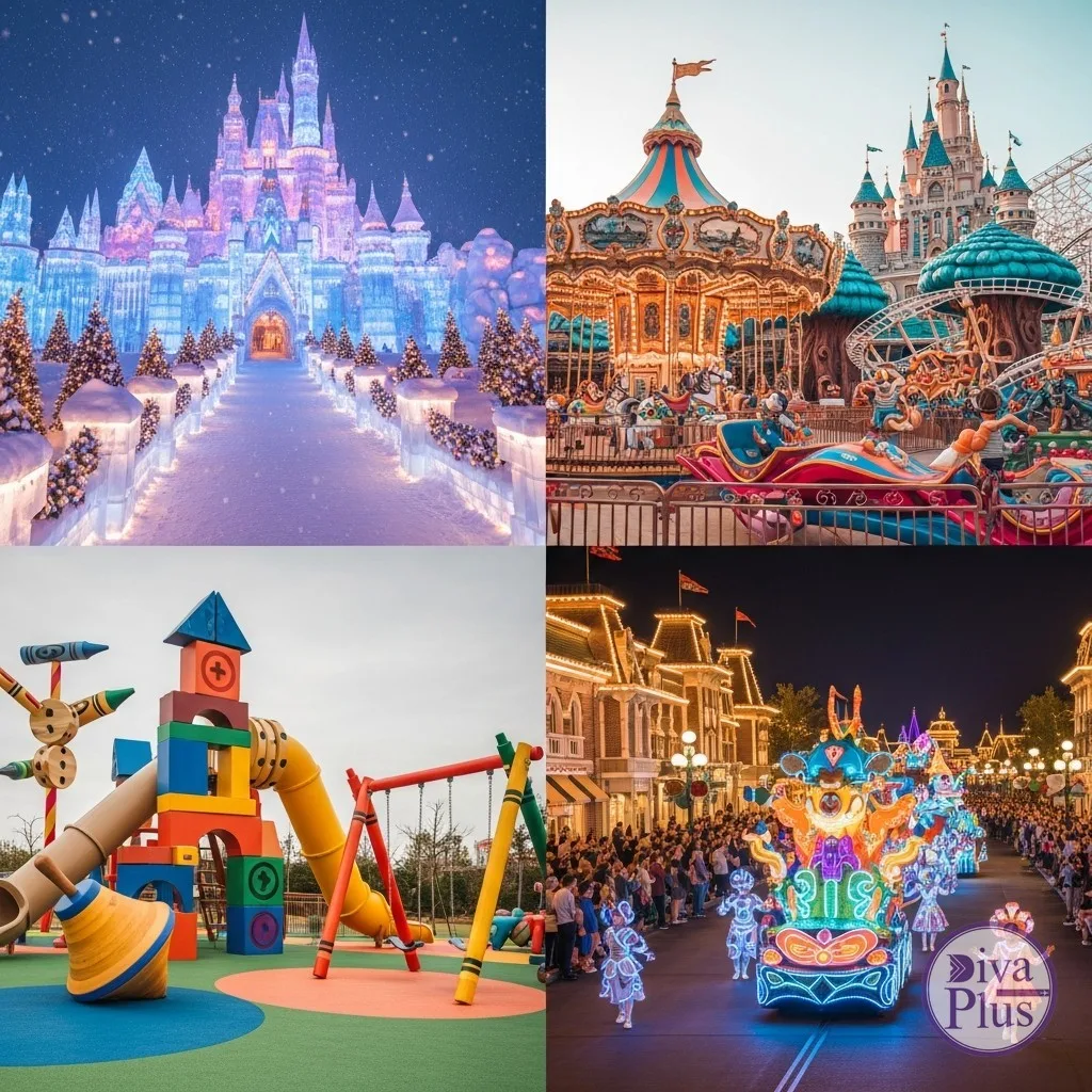 โซนต่างๆ ใน Hong Kong Disneyland ปราสาท Frozen Fantasyland Toy Story