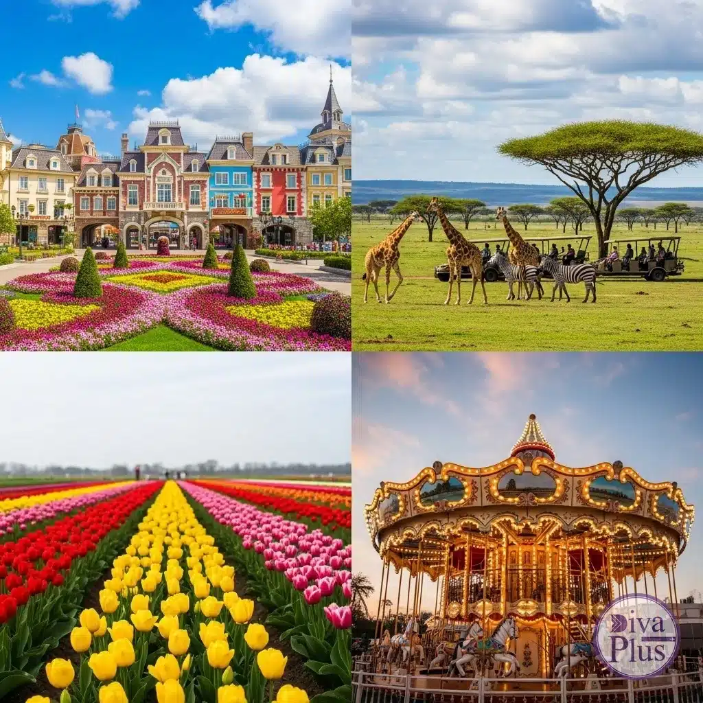 Everland สวนสนุกเกาหลี โซนสัตว์ เครื่องเล่น สวนดอกไม้