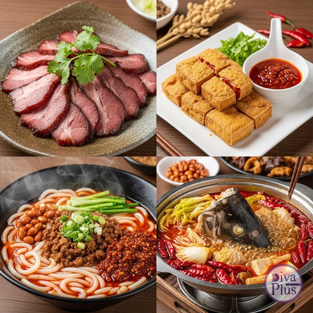 อาหารหูหนาน หมูรมควัน เต้าหู้เหม็ดทอด ก๋วยเตี๋ยวหูหนาน หม้อไฟ