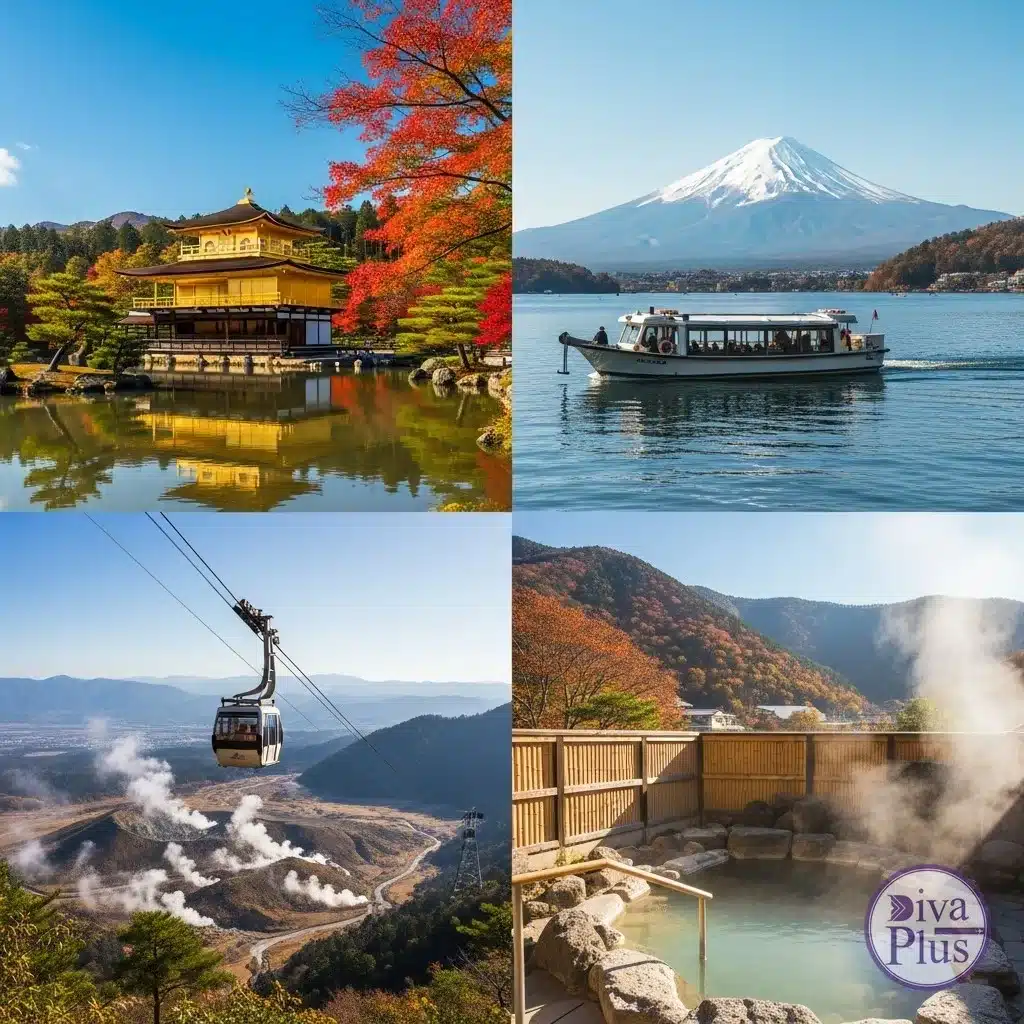 สถานที่ท่องเที่ยวญี่ปุ่นเดินน้อย วัดคินคะคุจิ ล่องเรือทะเลสาบอาชิ กระเช้าฮาโกเน่ ออนเซ็น