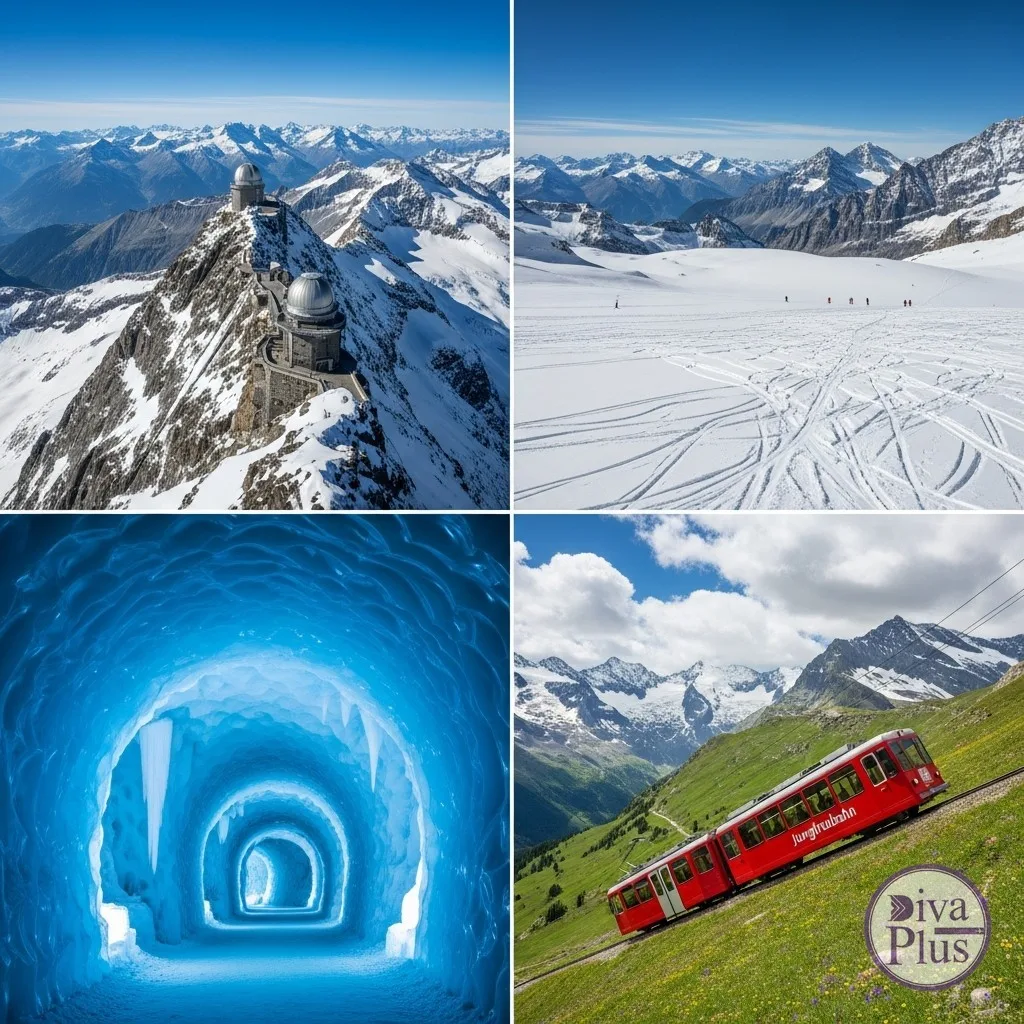 ประสบการณ์บน Jungfraujoch ชมวิว Sphinx Deck ลานหิมะ Ice Palace รถไฟฟันเฟือง