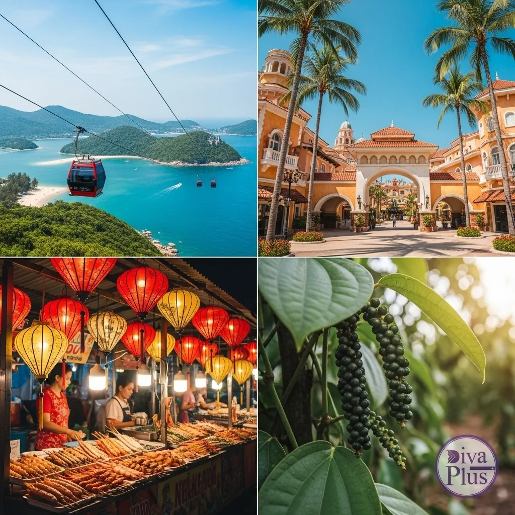 สถานที่ท่องเที่ยวฟู้โกว๊ก กระเช้า สวนสนุก ตลาดกลางคืน