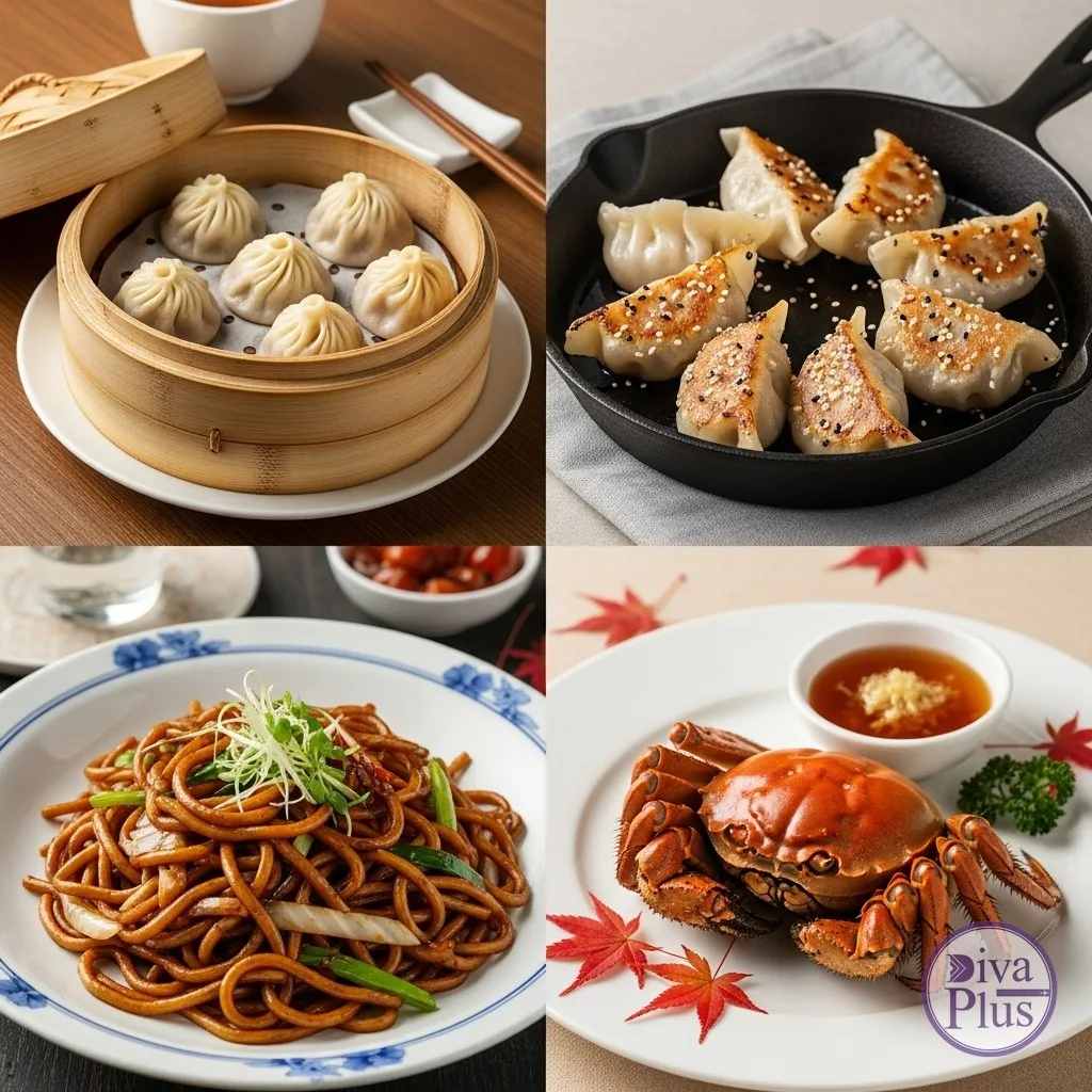 อาหารเซี่ยงไฮ้ เสี่ยวหลงเปา เซิงเจียนเปา หมี่ผัด ปูขน