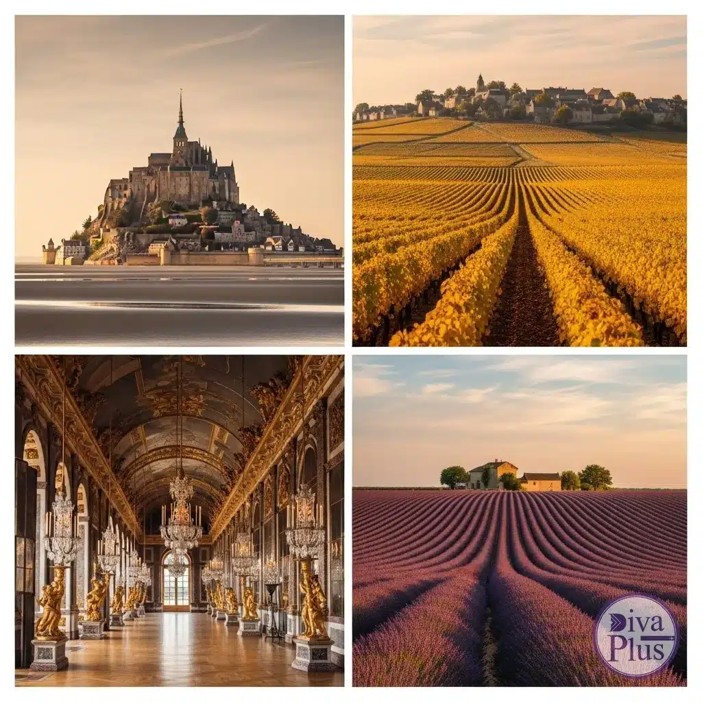 สถานที่ท่องเที่ยวฝรั่งเศส มงต์แซงต์มิเชล ไร่องุ่นบูร์กอญ ลาเวนเดอร์โพรวองซ์
